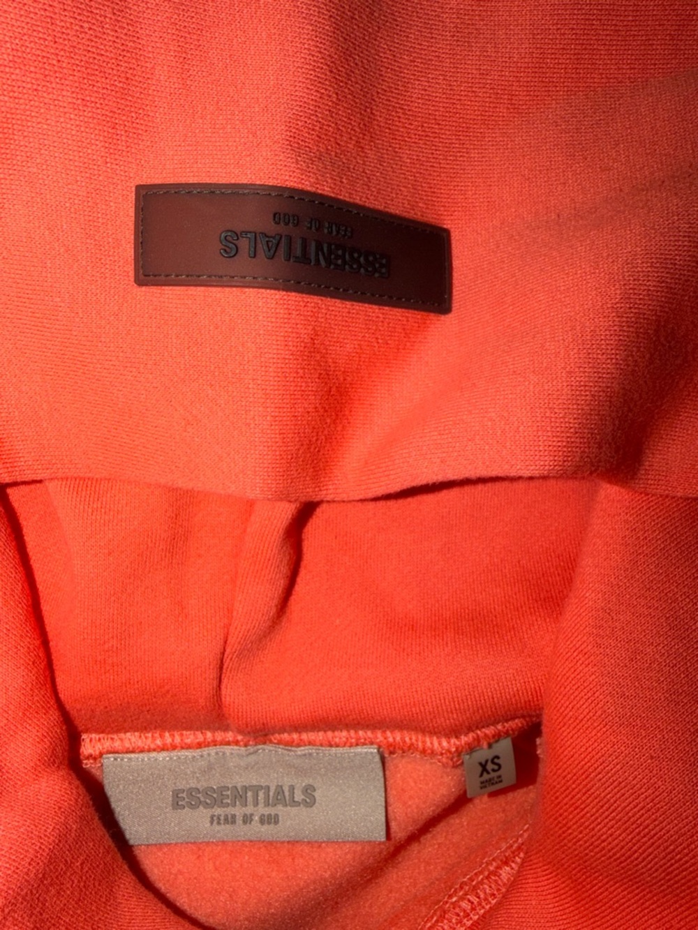 100% Authentic Fear of God coral pullover hoodie XS oversized - Picture 5 of 5